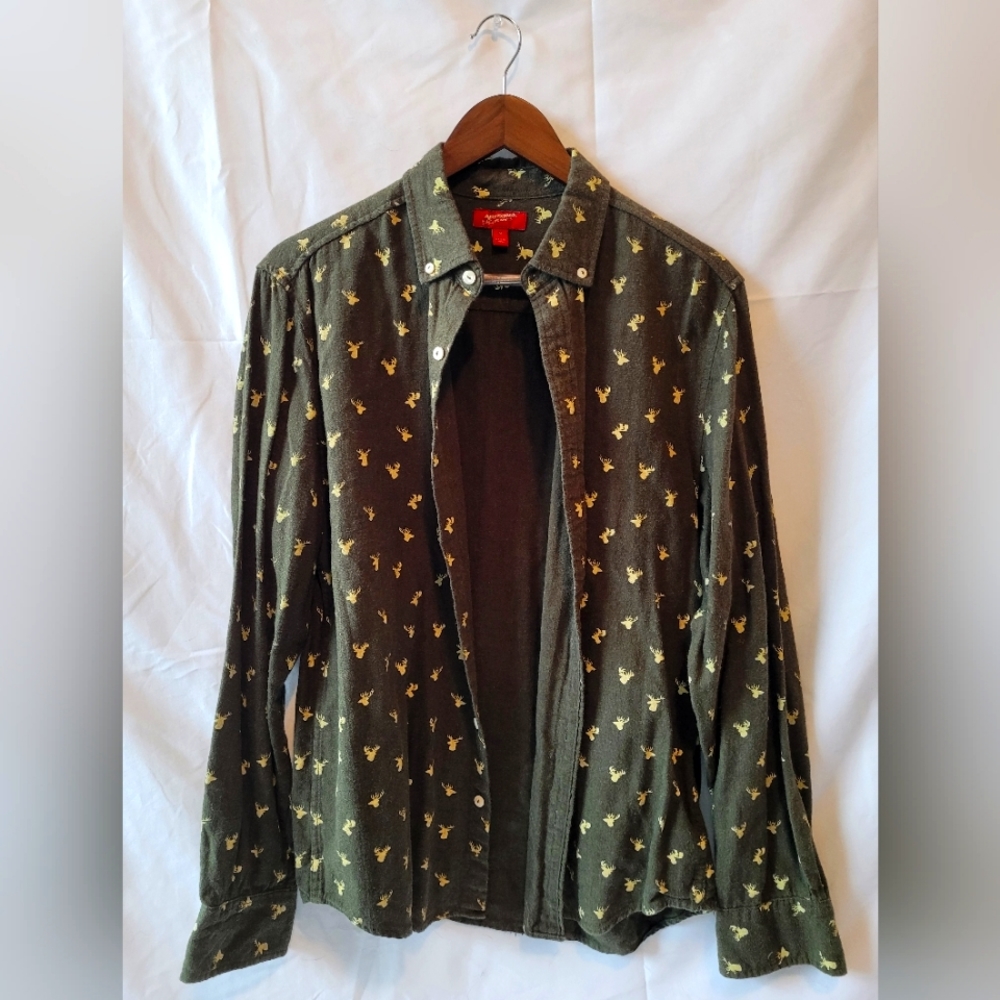 Deer Print Button Up